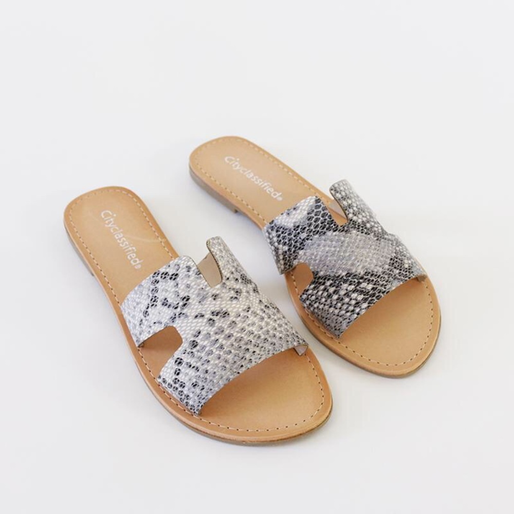 salvia beige python h slip in sandal slipper - Picture 3 of 8